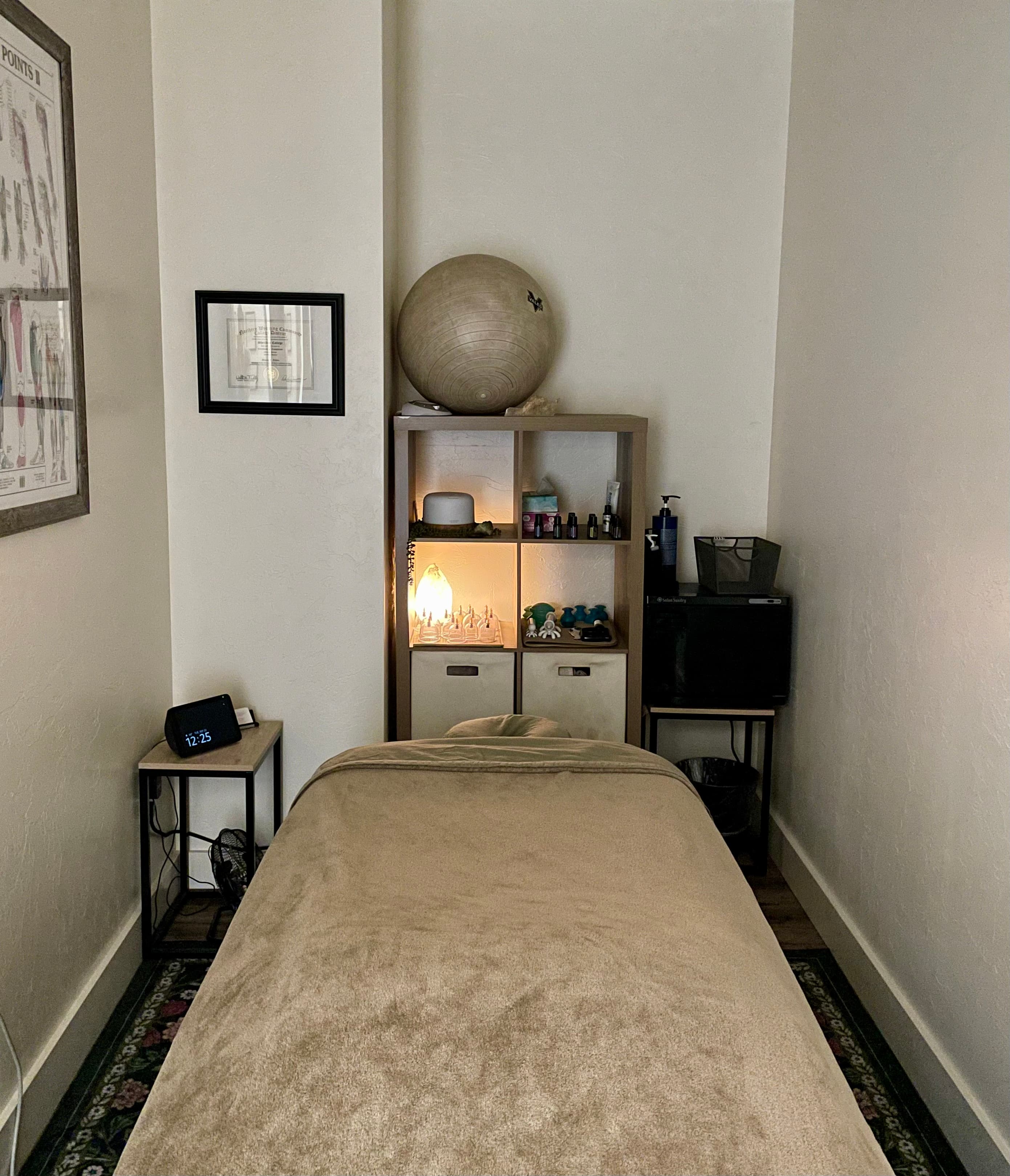Massage treatment room at the Wyoming Clinic of Integrated Health